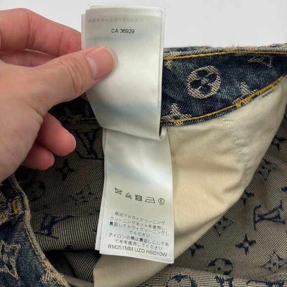 LOUIS VUITTON Monogram Denim Tailored Pants - Picture 9 of 12